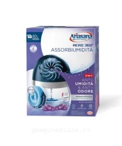 Deumidificatore kit aero 360 con 2 ricariche da 450 grammi, lavanda - ariasana